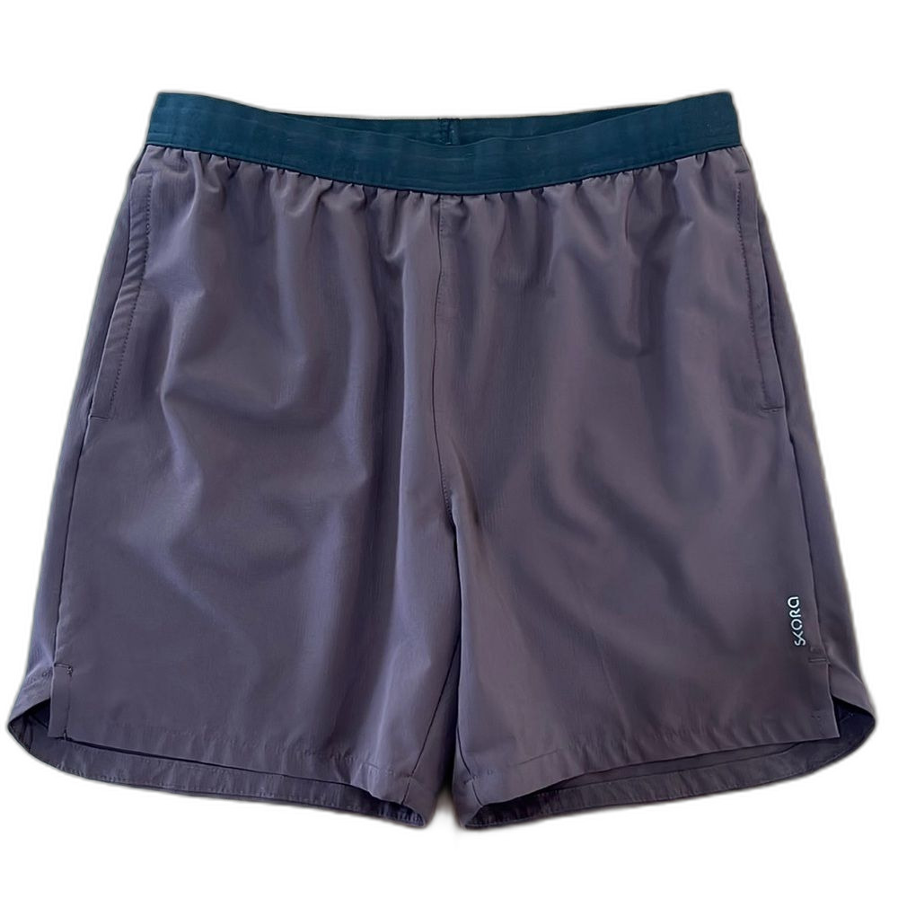 Skora Quick Dry Men’s Pull-On Athletic Running Shorts 7” Mesh Pockets Purple M